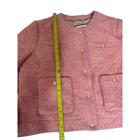 J.Crew Collection Cropped Boucle Lady Jacket Mario Bellucci® BJ941 Pink 16 - Picture 6 of 16